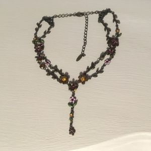 Vintage Style Flower Multicolor Beaded Necklace